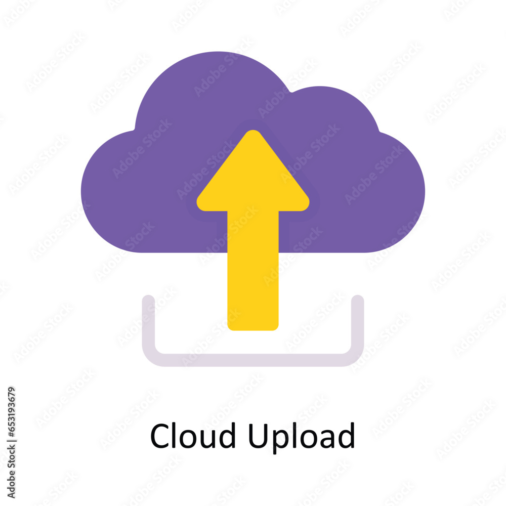 Aufkleber cloud upload vector flat icon design illustration. symbol on white background eps 10 file