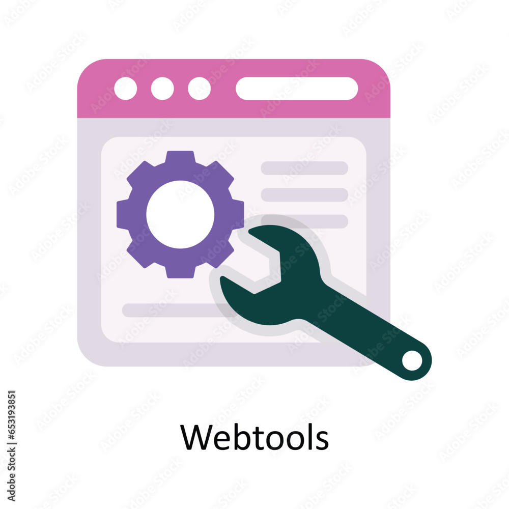 Aufkleber web tools vector flat icon design illustration. symbol on white background eps 10 file
