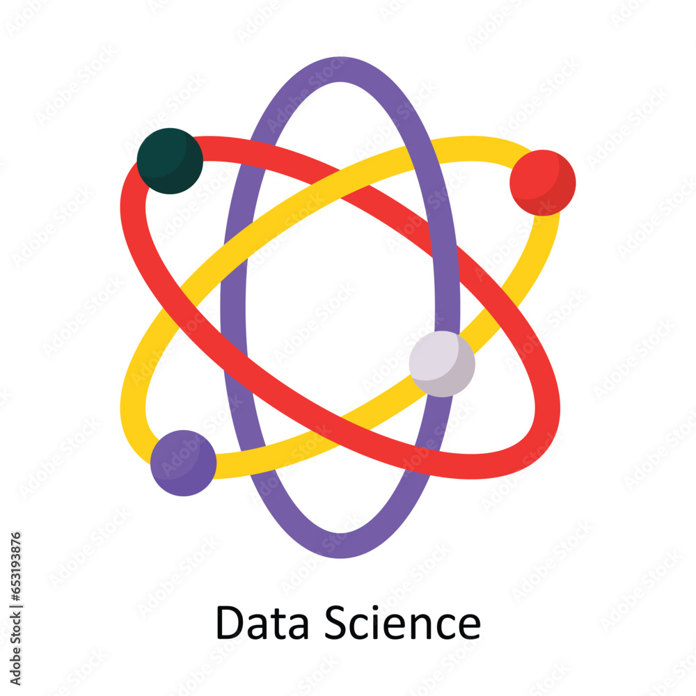 Poster data science vector flat icon design illustration. symbol on white background eps 10 file