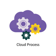 Cloud Process vector Flat Icon Design illustration. Symbol on White background EPS 10 File 