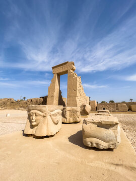 Gate of Domitian and Trajan, northern entrance of the Temple of Hathor, Dendera Temple complex, Dendera