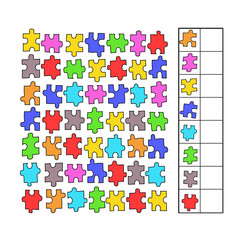 Naklejka premium Counting educational children of teenagers, mathematics. How many subjects of the task. Vector illustration of a large number in different formats. Children game