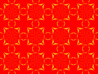 seamless pattern with red flowers