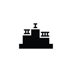 this is ranking stand icon 1 bit style in pixel art with black color and white background ,this item good for presentations,stickers, icons, t shirt design,game asset,logo and your project.