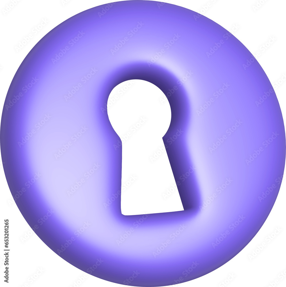 Poster 3d rendering key icon. illustration with shadow isolated on white.