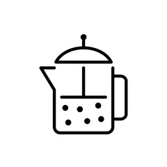 coffee, espresso maker icon, outline black
