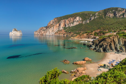 Masua beach, Pan di Zucchero, Iglesiente, Sud Sardegna district, Sardinia, Italy, Mediterranean