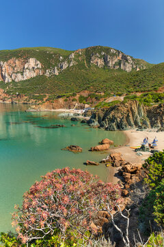 Masua beach, Pan di Zucchero, Nebida, Iglesiente, Sud Sardegna district, Sardinia, Italy, Mediterranean