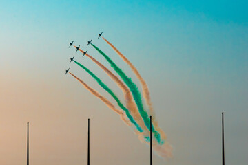 Airshow in Jeddah during the Saudi National Day celebration.