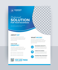 Attractive shapes & colors corporate brand business flyer design concept. best quality business leaflet, modern flier - obrazy, fototapety, plakaty