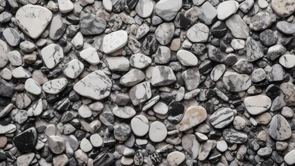 Grunge white, gray and black mixed color stone texture for background. Generative AI. 
