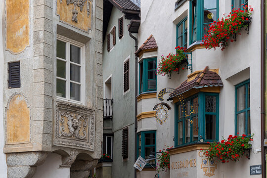 The old town of Chiusa, Sudtirol (South Tyrol), Bolzano district, Italy