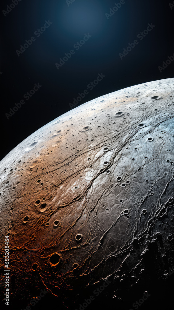 Poster stunning triton surface vista post-landing background with empty space for text