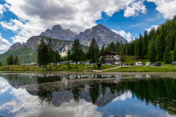Antorno Lake, Belluno Dolomites, Auronzo di Cadore, Belluno District, Veneto, Italy