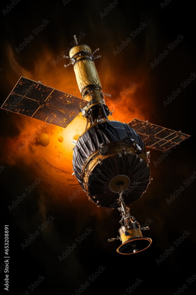 Poster aerial venus probe descent imagery background with empty space for text