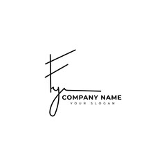 Fy Initial signature logo vector design