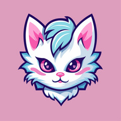 Cute cat mascot vector illustration