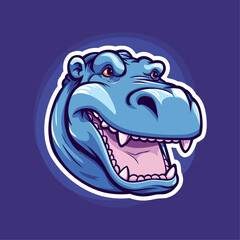 Hippo mascot vector illustration