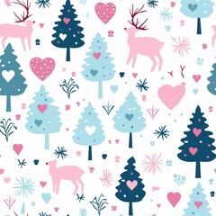 Christmas seamless pattern background