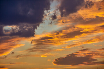 sunset in the sky