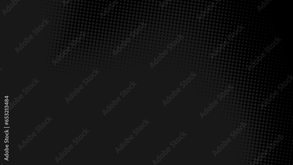 Poster abstract dots halftone black gray color pattern gradient texture background.