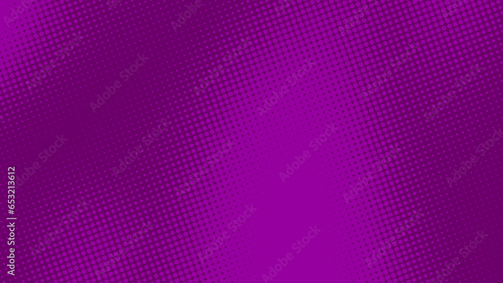 Poster abstract dots halftone purple color pattern gradient texture background.