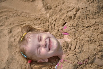 a child on the beach