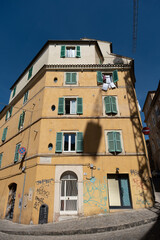 Macerata old town, city centre, Marche region, Italy