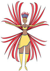 Woman celebrating carnival