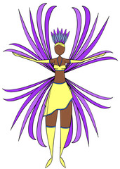 Woman celebrating carnival