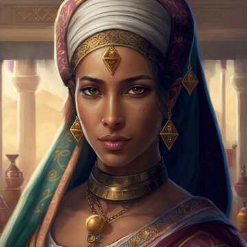 Exquisite 1100s Moroccan Princess - Ideal for Card Games