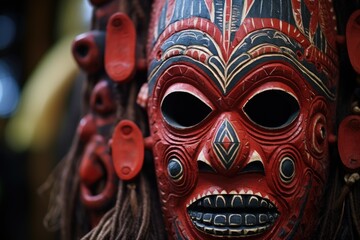 Fototapeta premium close-up of a traditional tribal mask