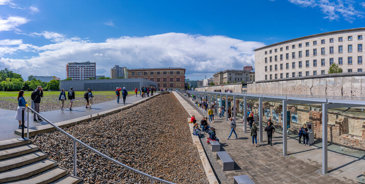 View of Section of the Berlin Wall at the Topography of Terrors Museum, Berlin