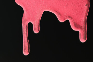 Black and pink abstract background. Colorful ink blots and stains, wallpaper print. Creative backdrop, chaotic paint brushstrokes, pattern for printing on card