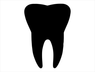 Teeth silhouette vector art