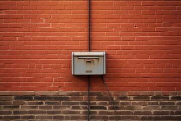 complaint box mounted on a textured brick wall