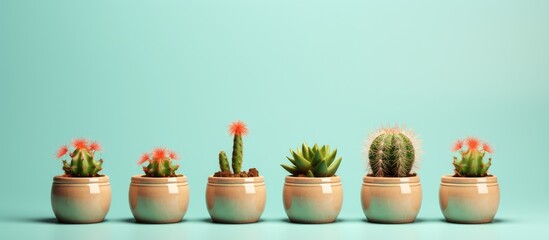Rendered image of four cacti