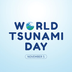 World Tsunami Day design template good for celebration usage. tsunami vector illustration. tsunami wave illustration. flat design. vector eps 10.