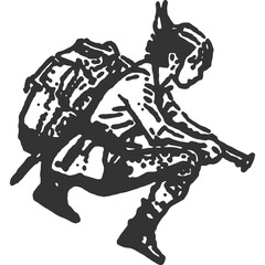 Worthwhile Monster Harvest Vintage Illustration Vector