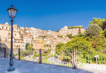 street view in Ragusa Ibla, Sicily, Italy - 653234896