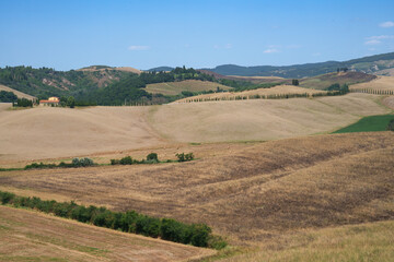 Fototapeta na wymiar Country landscape near Volterra, Tuscany