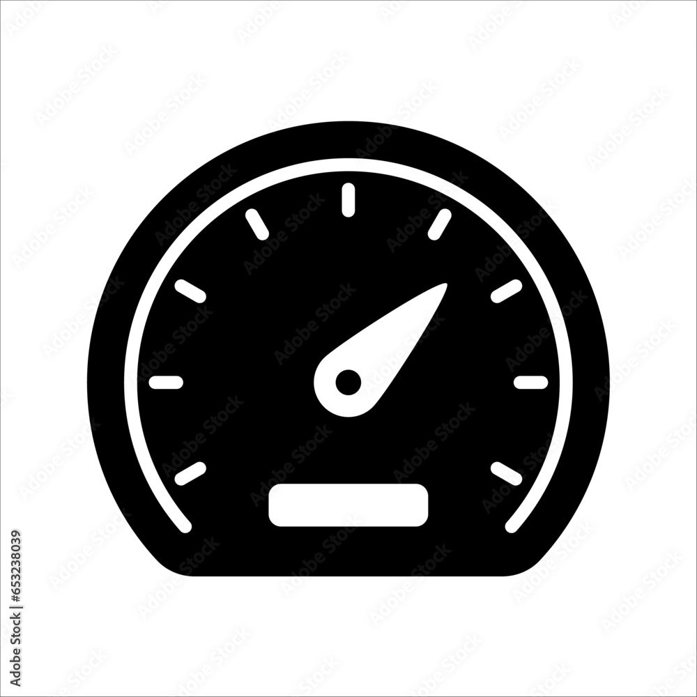 Poster speedometer icon. miles per hour. speed control. acceleration indicator. vector illustration on whit