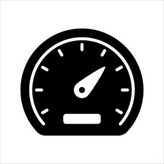 Speedometer icon. Miles per hour. Speed control. Acceleration indicator. vector illustration on white background. - obrazy, fototapety, plakaty