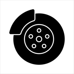 vector disk brake repair illustration - automotive symbol, disc sign. repair vehicle part, vector illustration on white background