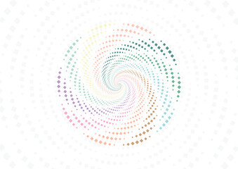 abstract colorful geometric twirl pattern background design