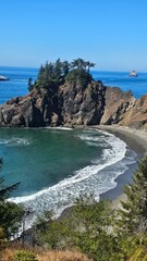 beautiful view of the cove on the Oregon coast