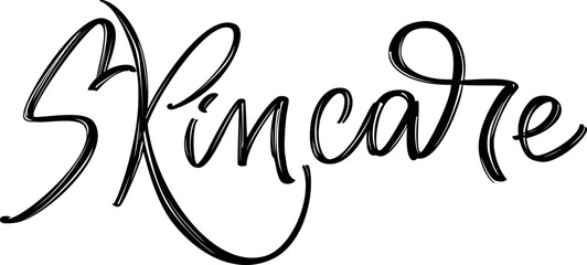 Skincare handwritten logo. Vector illustration. Modern calligraphy. For banner, sticker, logo.