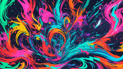 Photo smears splash art wave effect background. Can be use as web banner, desktop wallpaper.
