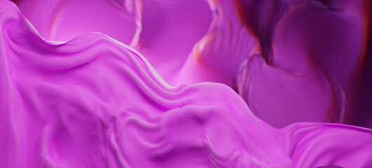 Obraz premium Abstract Pink Flag 3D Render Background (3D Artwork)