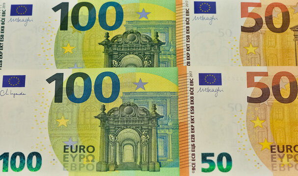 Images of banknotes of various countries. euro photos.